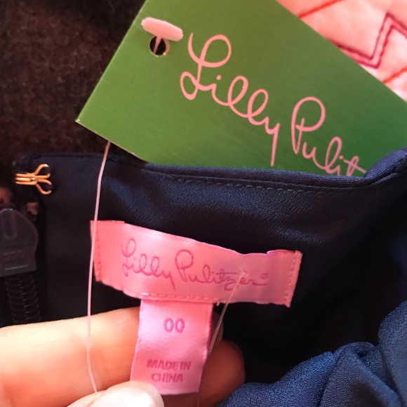 Lilly Pulitzer Trista Shift True Navy Sz 00 NWT - Picture 5 of 6